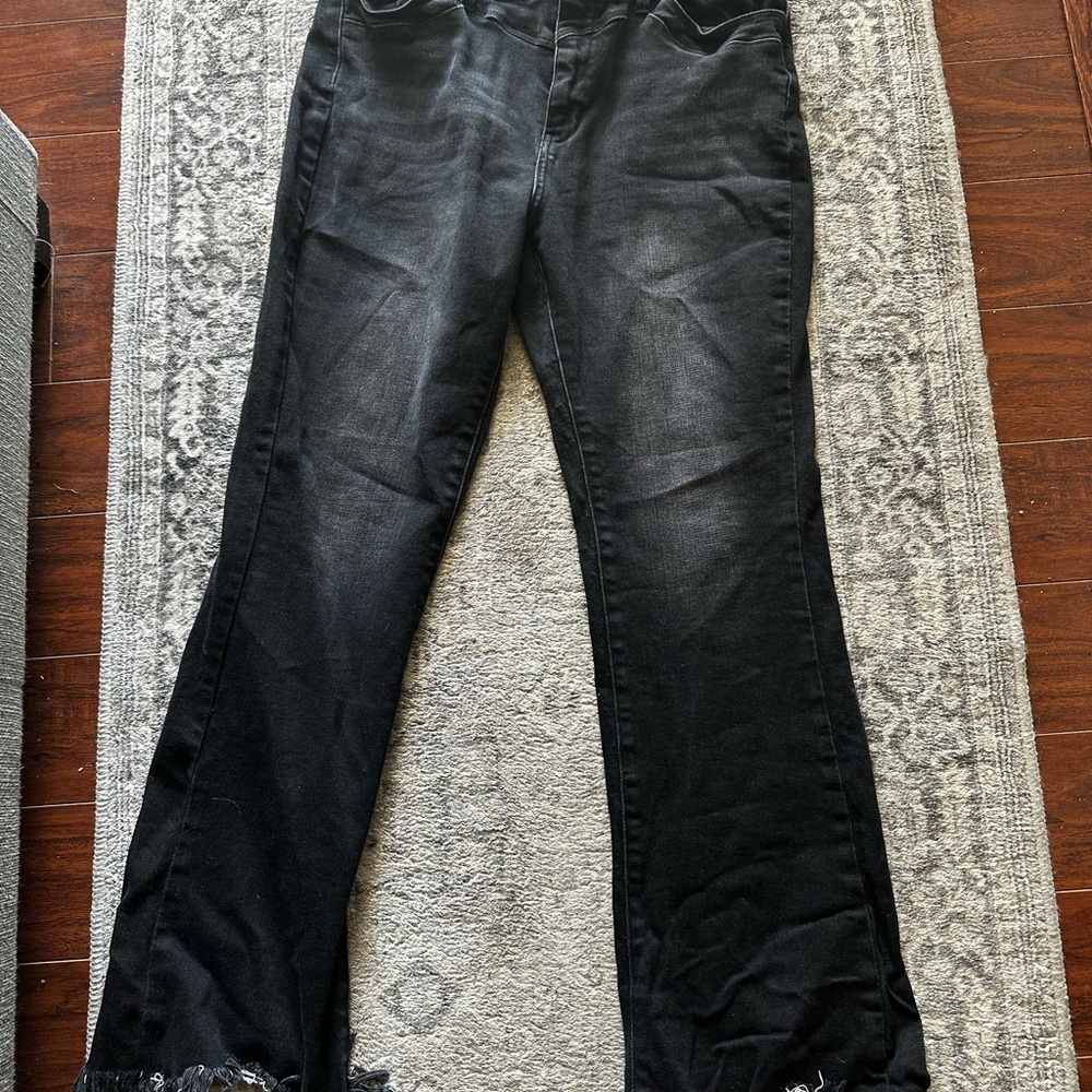 KanCan Black Flare Wide Leg Denim